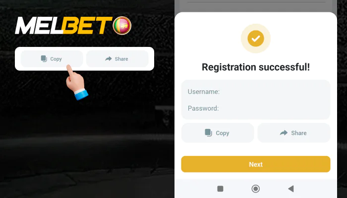 Save your account login data, step 11