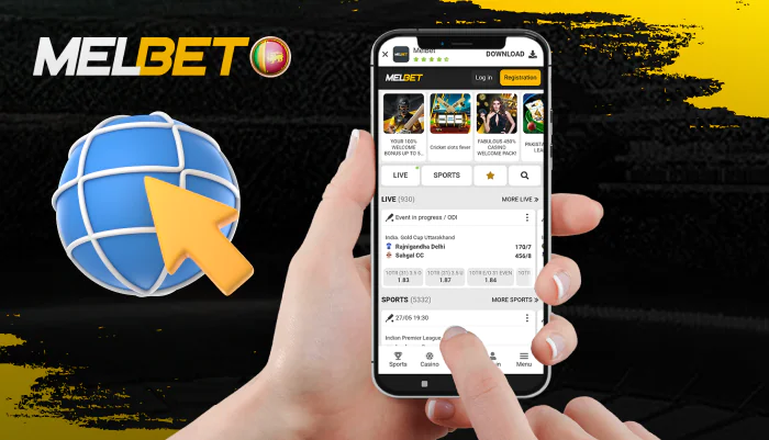Mobile version of the Melbet site without app installation