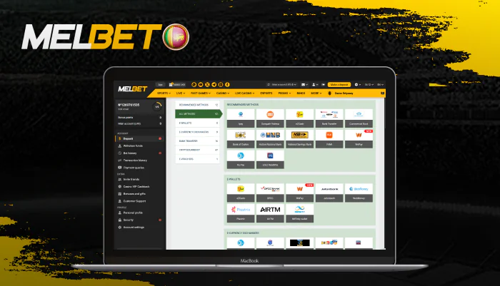 Deposit and withdrawal options for Melbet users in Sri Lanka